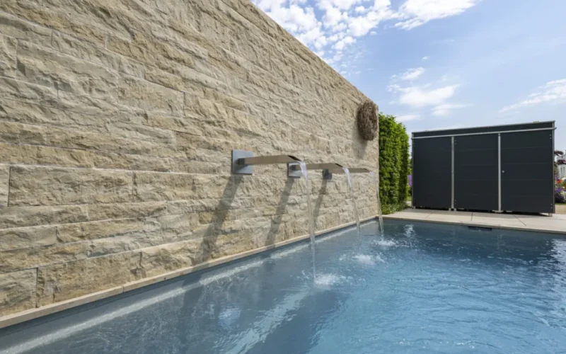 Aqua nova nova stone huegel garten pool bau .